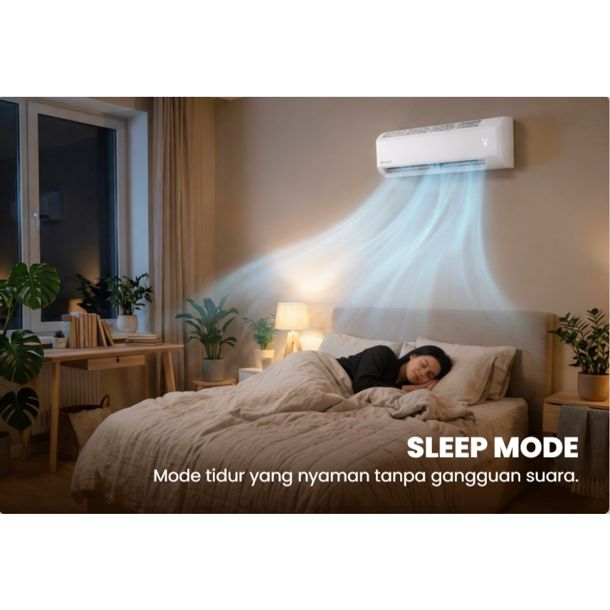 Ac Sharp Split 1PK AH-A9DEY - LED Display - Garansi Resmi Garuda Series - Sleep Mode - Turbo Cooling - Image 5